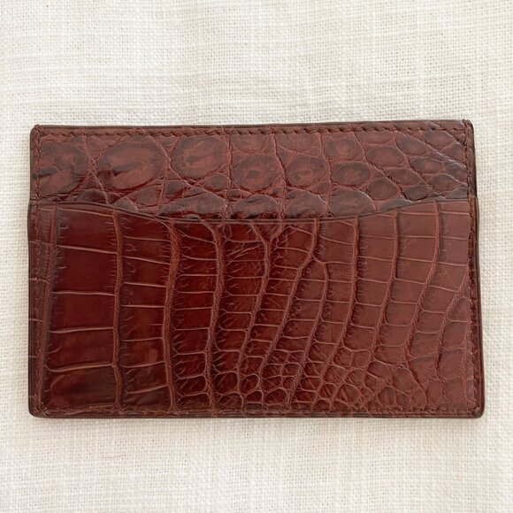 Mens Ralph Lauren Purple Label Alligator card case Brand New with Box ITALY - Picture 2 of 3